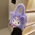 Сумка Куроми сумочка детская плюшевая для девочки Kuromi на регулируемом ремешке фиолетовая 