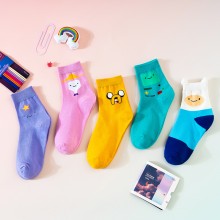 Набор носков 5 пар с принтом Время приключений носки средние Adventure time One size размер 35-41