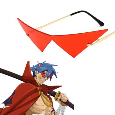 Солнцезащитные очки аниме Камина Гуррен Лаганн Kamina Gurren Lagann красные косплей
