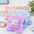 Подарочный набор полотенец баня + лицо для ванной сауны спорта из микрофибры Фиолетовый