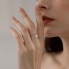 Серебристое кольцо антистресс крутящееся солнце фиджет спиннер One size
